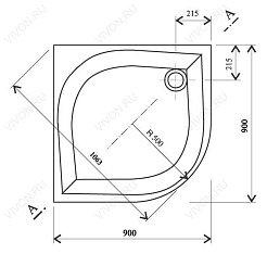 Ravak A227701410 Поддон для душа Ravak ELIPSO-90 PAN – фотография-2
